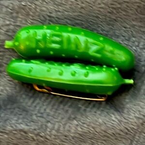 VINTAGE HEINZ PICKLE PINS PITTSBURGH PA TWO IN SET